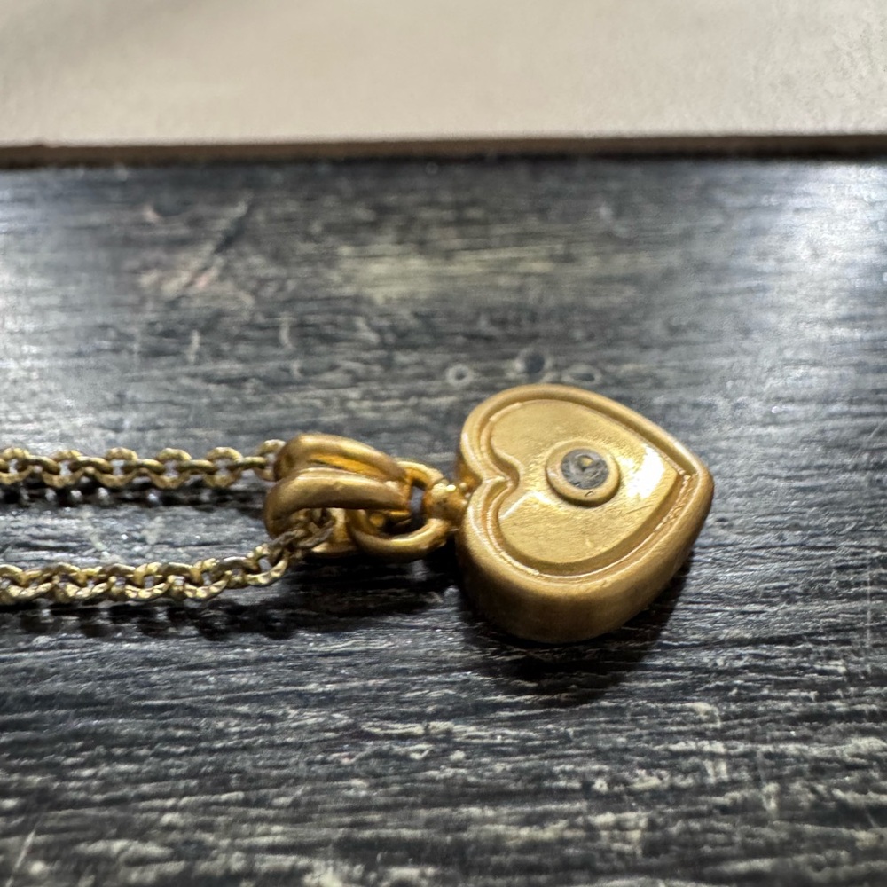 Brighton meridian zenith Gold Heart Necklace with Crystal Accent